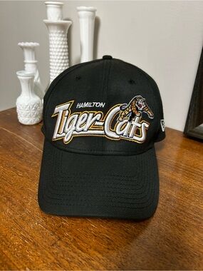 🔥 New Era Hamilton Tiger-Cats CFL 39THIRTY Stretch Fit Hat Cap M/L 🔥